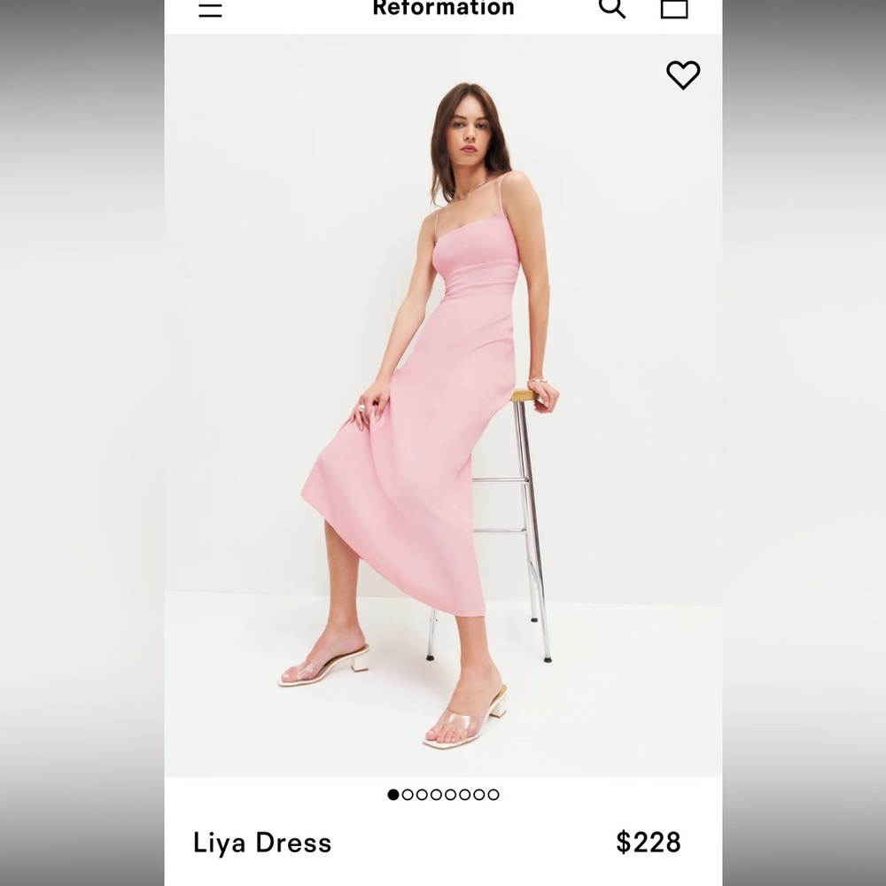 Reformation Liya Dress in Pink